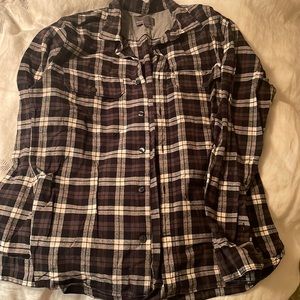 Vince plaid shirt 100%cotton